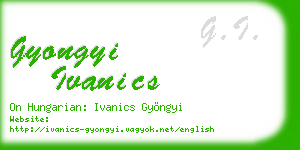 gyongyi ivanics business card