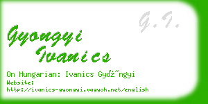 gyongyi ivanics business card